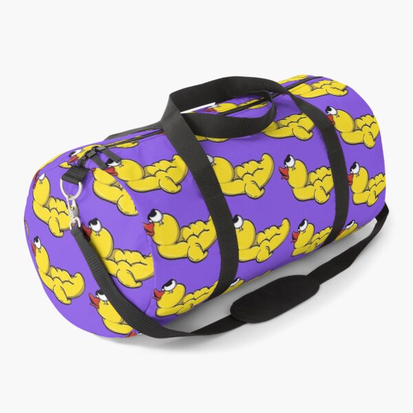 Item preview, squished yellow rubber bath duck illustration Purple designed and sold by monqey.