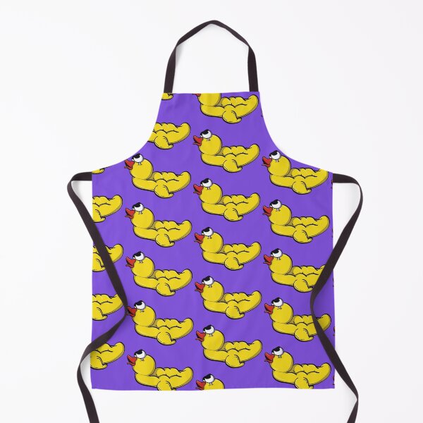 Item preview, squished yellow rubber bath duck illustration Purple designed and sold by monqey.