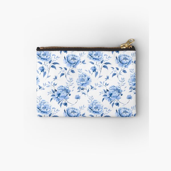 Item preview, Blue Cottagecore Floral Peony Toile de Jouy Pattern designed and sold by TeaticketRoyal.
