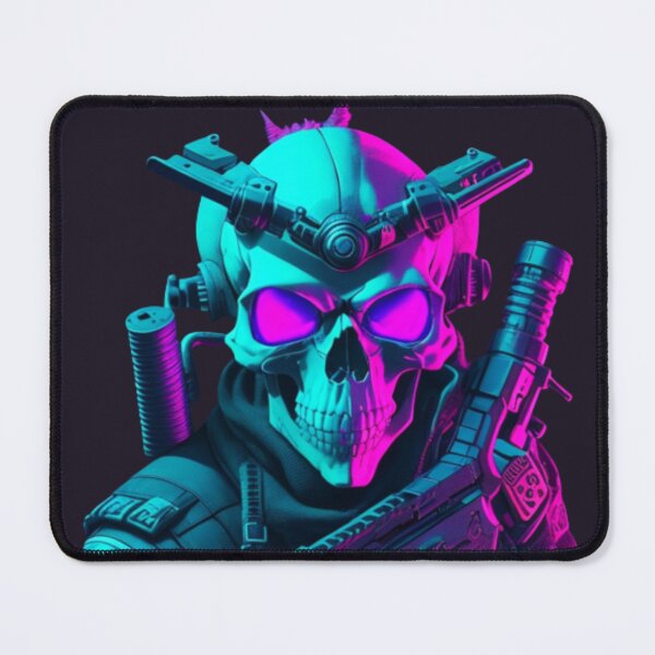Item preview, Skull with guns, neon style designed and sold by mikaws.