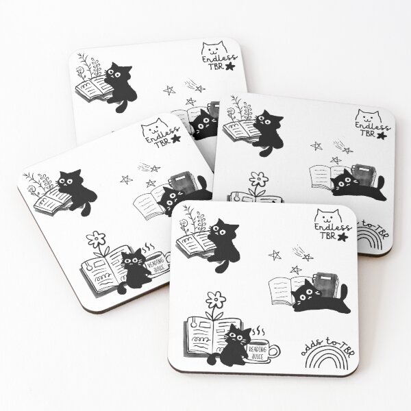 Item preview, Cats and Books Animal Doodles Cute Bookish Aesthetic Pack designed and sold by Cawaiico.