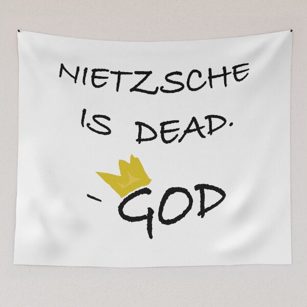 Item preview, Nietzsche Is Dead Quote by God Funny Christian Inspirational Motivation Joke designed and sold by bard-art.