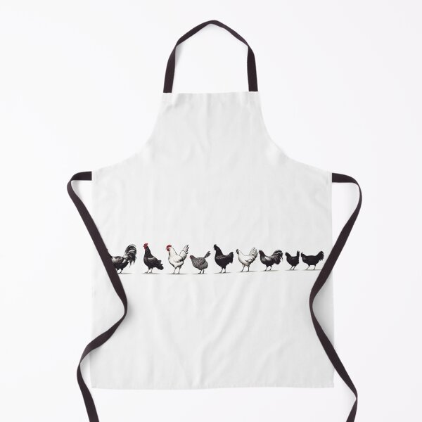 Item preview, Chickens in a Row Country Charm Vintage Art designed and sold by The Whimsical Homestead.