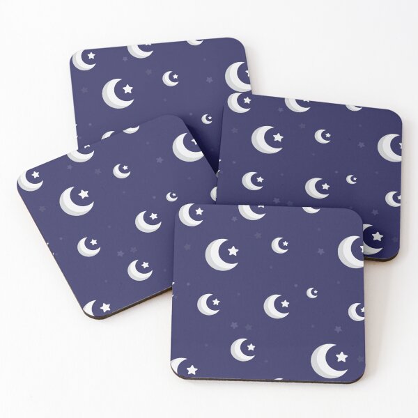 Item preview, Crescent moon night sky art pattern designed and sold by khachiche.