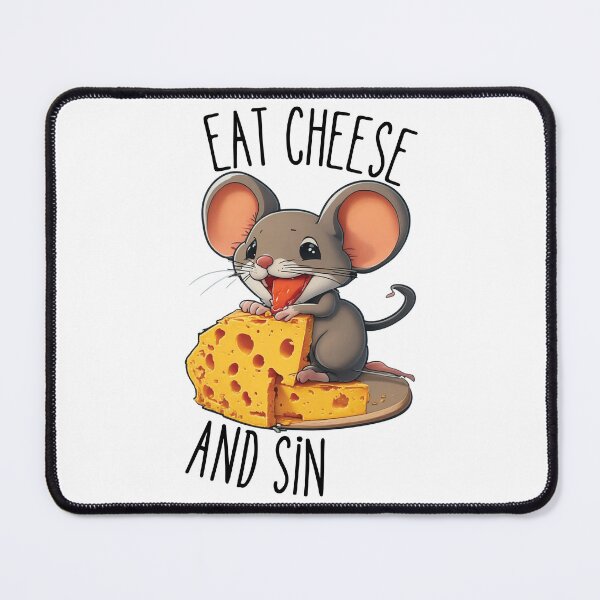 Item preview, eat cheese and sin designed and sold by RedoneDesignART ⭐⭐⭐⭐⭐.
