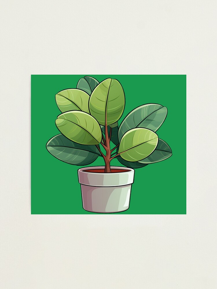 Rubber Tree Sticker by Sunshine-Arts, Redbubble