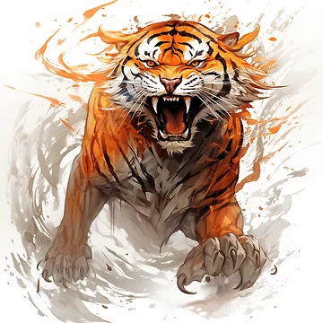 Imagen de la obra tigre IA de linuxtech