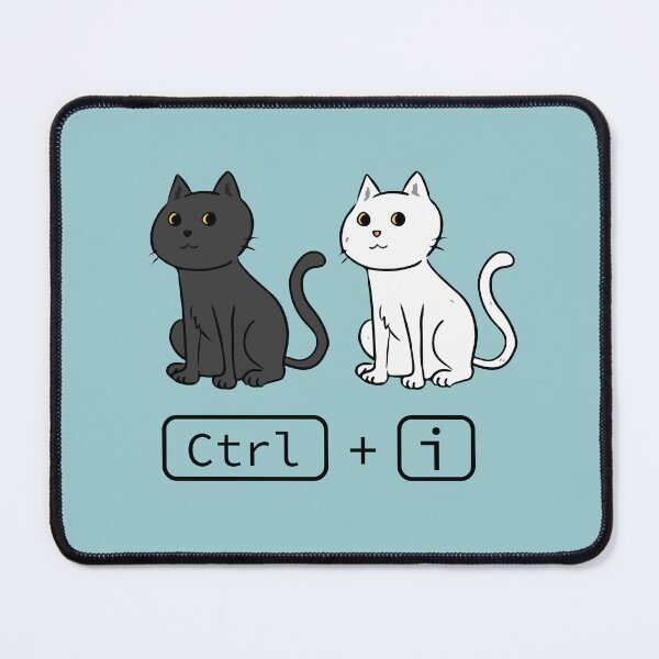 Item preview, Keyboard Shortcuts Invert Cats black and white designed and sold by jiamthings.