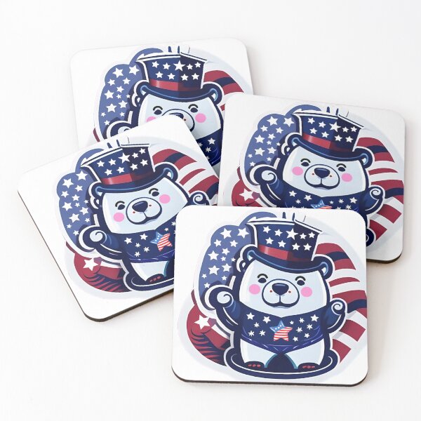 Item preview, Independence Day Pride: Majestic Polar Bear Artwork for July 4th designed and sold by ChillBearCo.