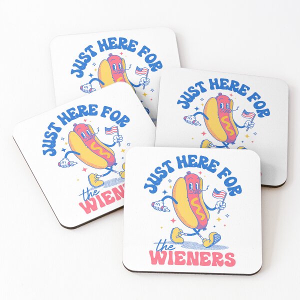 Item preview, Hot Dog I'm Just Here For The Wieners Funny Fourth of July designed and sold by vomaria.