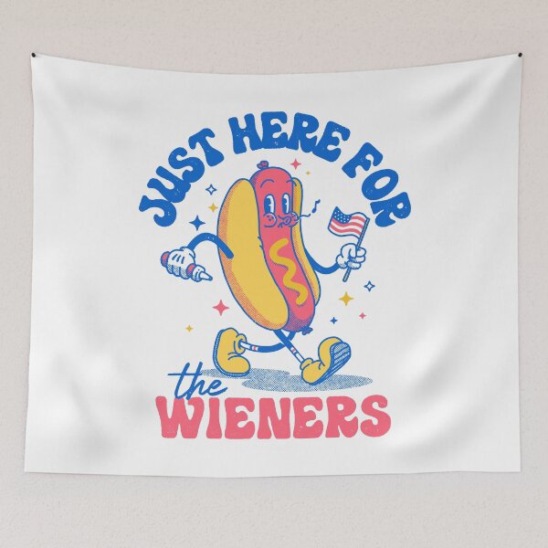 Item preview, Hot Dog I'm Just Here For The Wieners Funny Fourth of July designed and sold by vomaria.