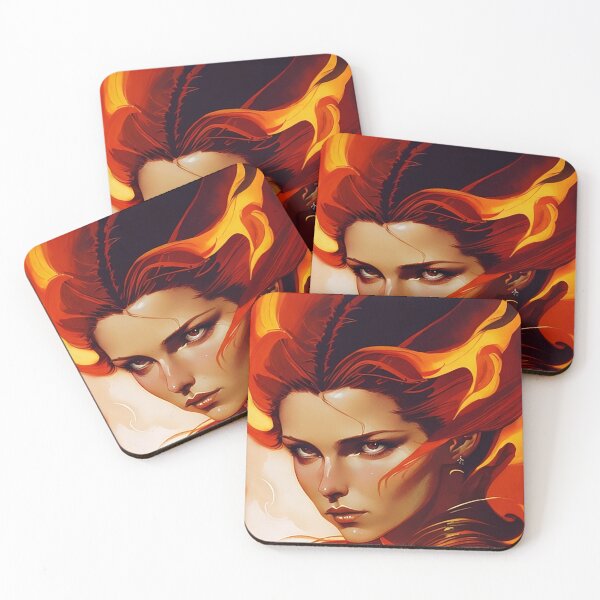 Item preview, Fiery Woman Portrait designed and sold by SparrowStud28.