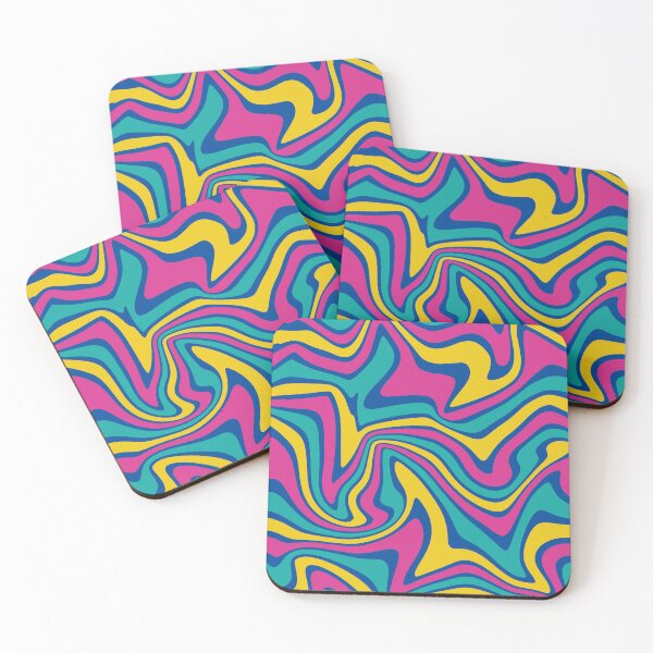 Item preview, Marble Stripes in Magenta Yellow Turquoise and Blue designed and sold by tonymagnerart.