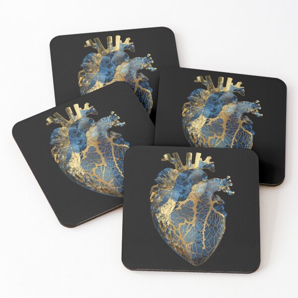 Item preview, Golden heart of blue gems designed and sold by Shmoylov-Art.