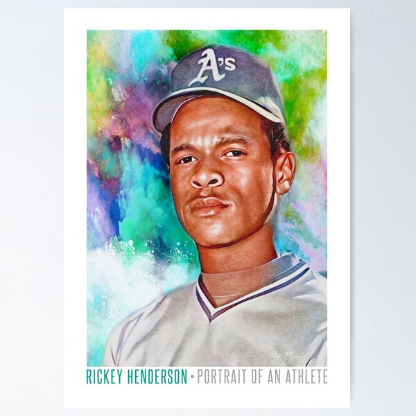 Item preview, Rickey Henderson Portrait of an Athlete Artwork designed and sold by Nick Starn.