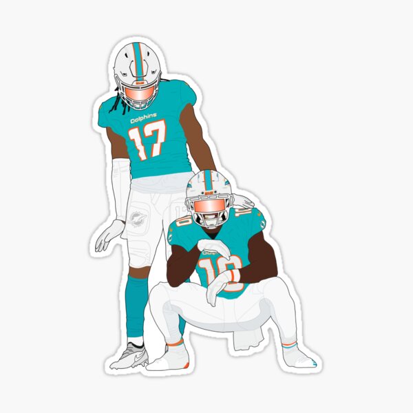 Jaylen Waddle Miami Dolphins Football Glossy Sticker Vinyl 