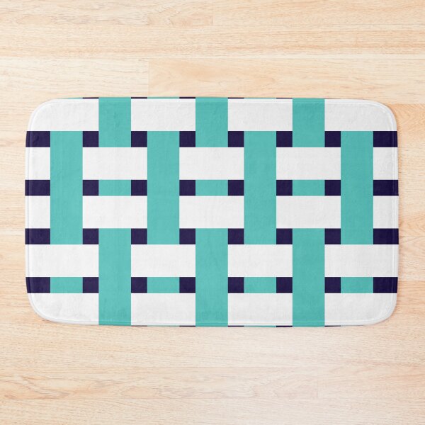 Item preview, Fabric Weave Types #06 - Warp Rib Weave Regular Pattern - Vibrant Colors - White, Green and Blue designed and sold by DesignCentrum.