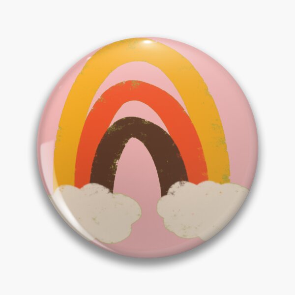 Item preview, Groovy 70s Cute Rainbow with clouds Pink designed and sold by susycosta.