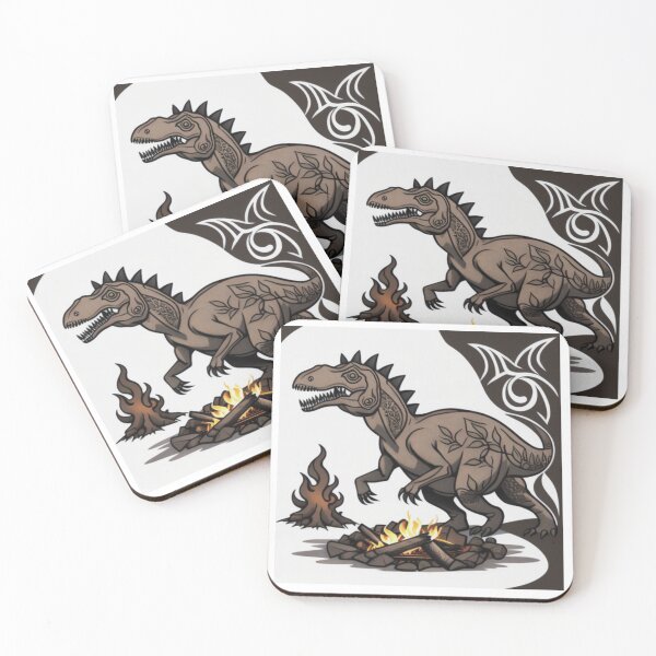 Item preview, A dinosaur sitting next to a campfire designed and sold by ac-virtualshop.