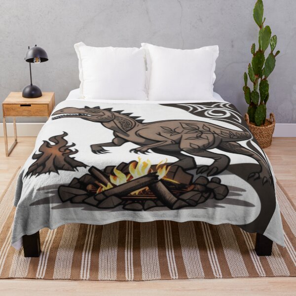 Item preview, A dinosaur sitting next to a campfire designed and sold by ac-virtualshop.