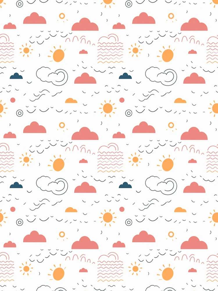 Thumbnail 4 of 4, iPhone Case, Elemental Weather Sticker Pattern designed and sold by EndlessOasis.