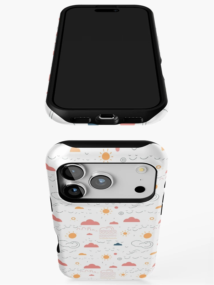 Thumbnail 3 of 4, iPhone Case, Elemental Weather Sticker Pattern designed and sold by EndlessOasis.