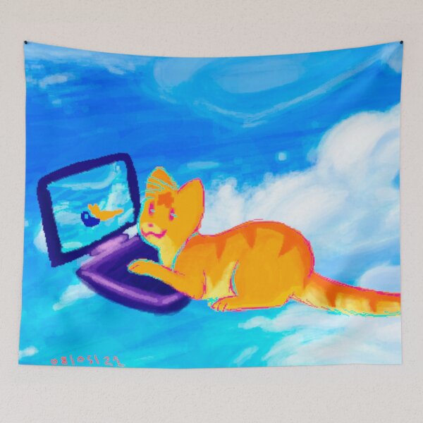 Item preview, Cat Web Surfing designed and sold by BellaExclames.