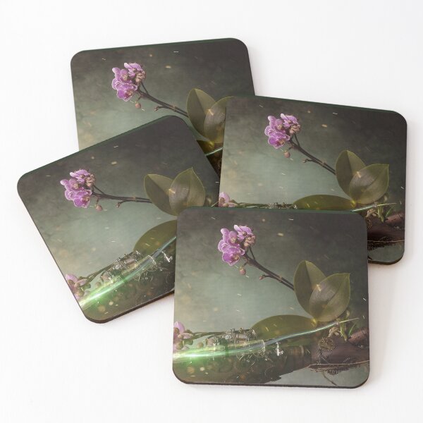 Item preview, Copy of Orchid flower fed by Steampunk robot hand designed and sold by Cinzia Murgia.