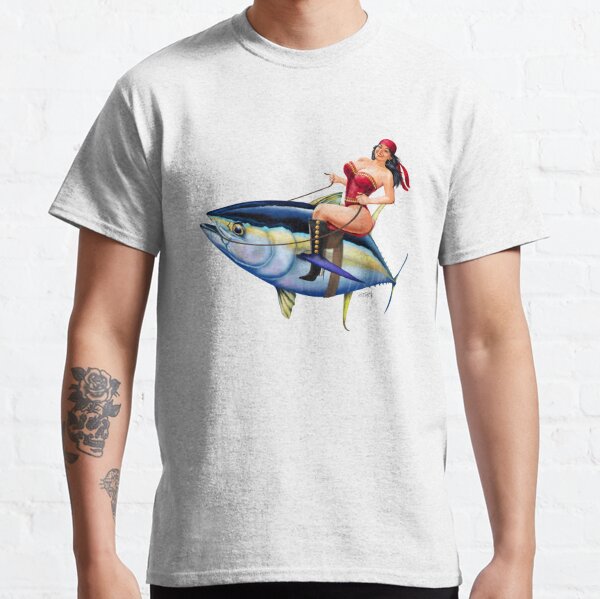  Pin Up Sailor Girl Deep Sea Sport Fishing Gift T-Shirt