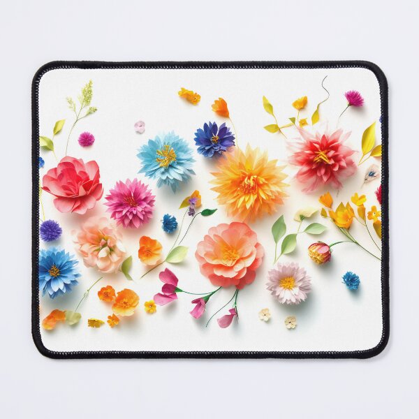 Artikelvorschau, Arrangement of spring flowers against a white background. Blooming concept. Flat lay. entworfen und verkauft von anytka.