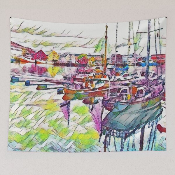 Item preview, Boats at Tromso Norway designed and sold by George Hutton Hunter.