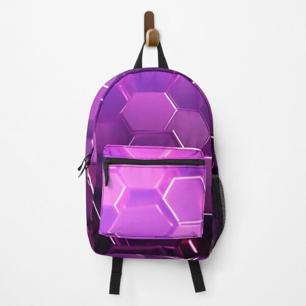 Item preview, Purple black metallic background with hexagons. designed and sold by anytka.