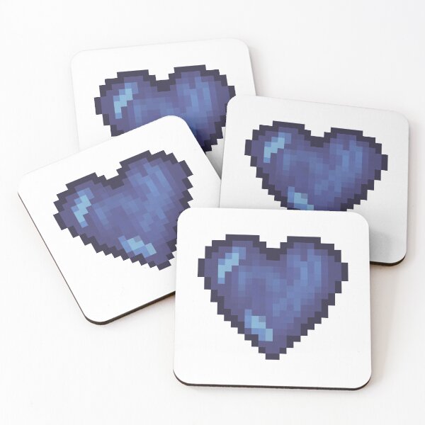 Item preview, Blue pixel heart designed and sold by GhostofLilith.