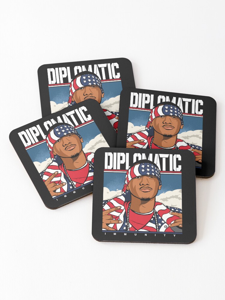 Thumbnail 1 of 5, Coasters (Set of 4), Diplomatic Immunity designed and sold by jonesfactory.