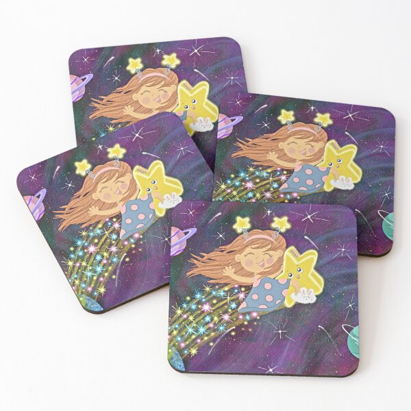 Item preview, Milky way Girl on a Shooting star designed and sold by SpiritedArtwork.