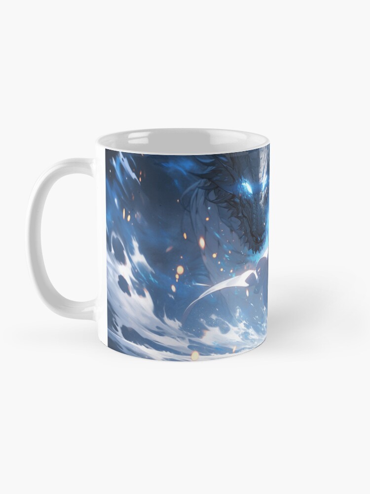 Thumbnail 3 of 6, Coffee Mug, Azure Guardian: The Noble Warrior and the Blue Dragon designed and sold by CasualCommander.