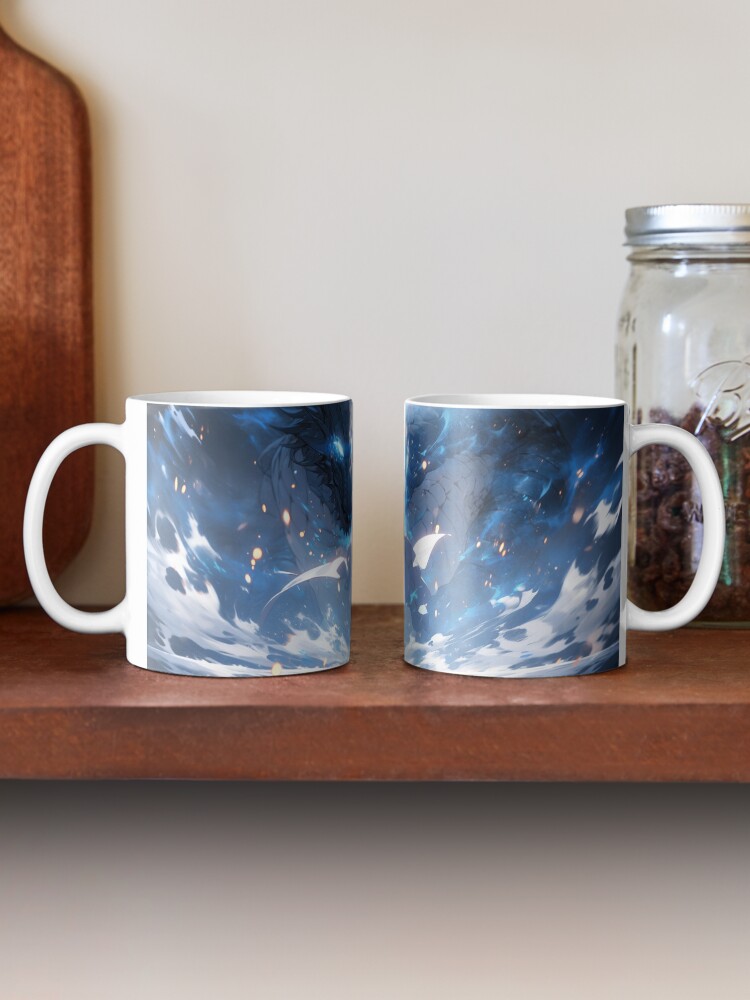 Thumbnail 2 of 6, Coffee Mug, Azure Guardian: The Noble Warrior and the Blue Dragon designed and sold by CasualCommander.