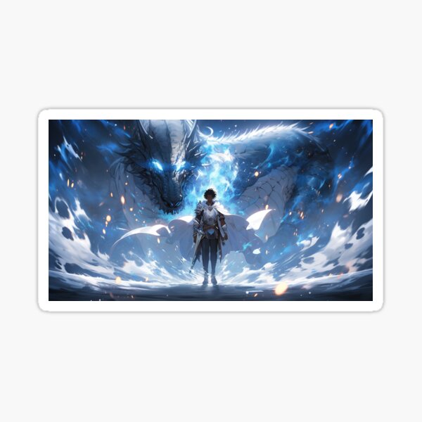 Azure Guardian: The Noble Warrior and the Blue Dragon Sticker