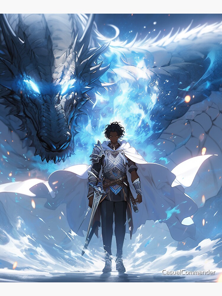 Thumbnail 5 of 5, Tote Bag, Azure Guardian: The Noble Warrior and the Blue Dragon designed and sold by CasualCommander.