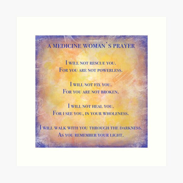 Item preview, Medicine woman‘s prayer designed and sold by lenaliluna.