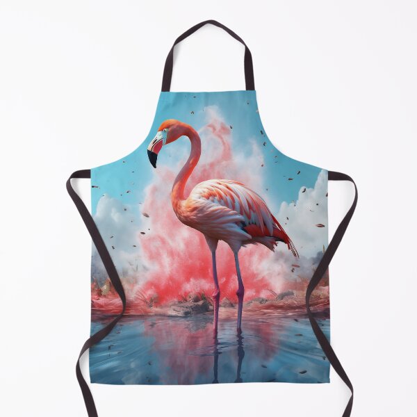 Artikelvorschau, Portrait of a flamingo on a colorful background. Emotive portrait entworfen und verkauft von anytka.