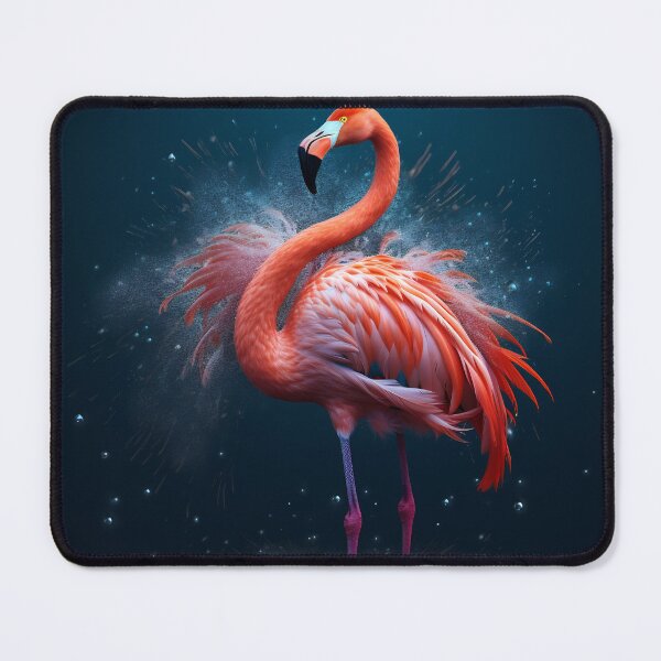 Artikelvorschau, Portrait of a flamingo on a colorful background. Emotive portrait entworfen und verkauft von anytka.