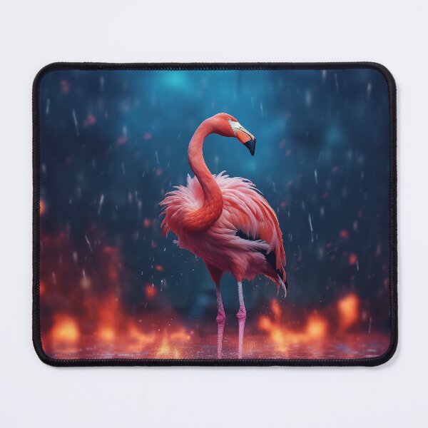 Artikelvorschau, Portrait of a flamingo on a colorful background. Emotive portrait entworfen und verkauft von anytka.