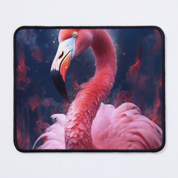 Artikelvorschau, Portrait of a flamingo on a colorful background. Emotive portrait entworfen und verkauft von anytka.