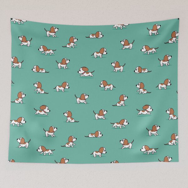 Item preview, cute puppy - teal designed and sold by littlearrow.