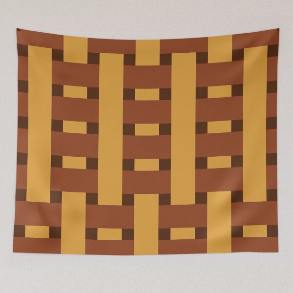Item preview, Fabric Weave Types #07 - Warp Rib Weave Irregular Pattern - Orange and Gold designed and sold by DesignCentrum.