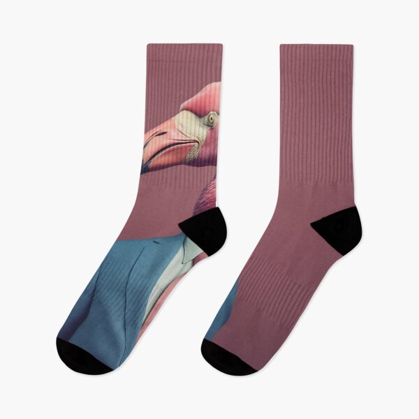 Item preview, Flamingo in a blue jacket and tie designed and sold by anytka.