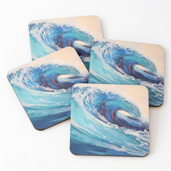 Artikelvorschau, Waves Watercolor entworfen und verkauft von tropicaltee.