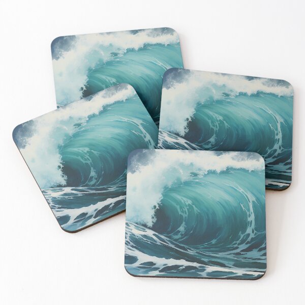 Artikelvorschau, Waves Watercolor entworfen und verkauft von tropicaltee.