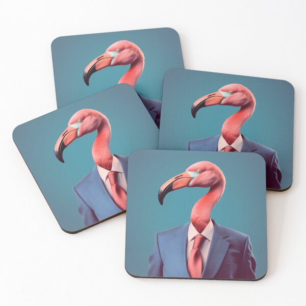 Item preview, Flamingo in a blue jacket and tie. designed and sold by anytka.